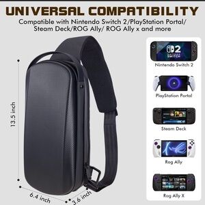 Carrying Case for Nintendo Switch 2/ROG Xbox Ally X/Steam Deck
